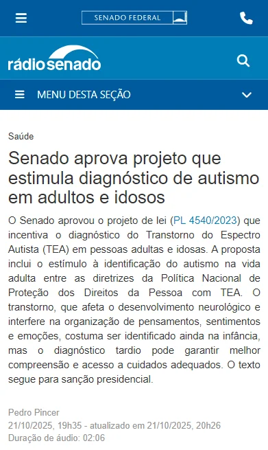 Notícia Senado